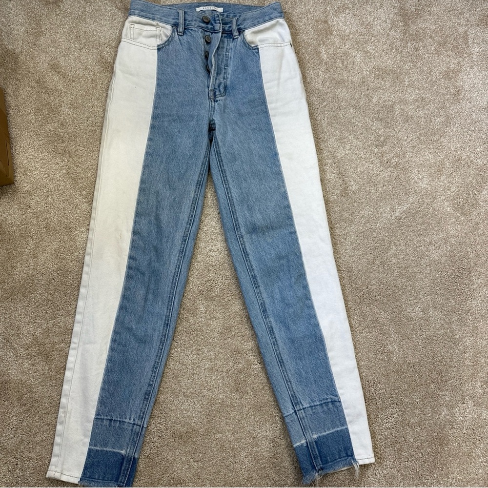 Retro Pacsun women’s size 23 high rise straight two tone blue jeans